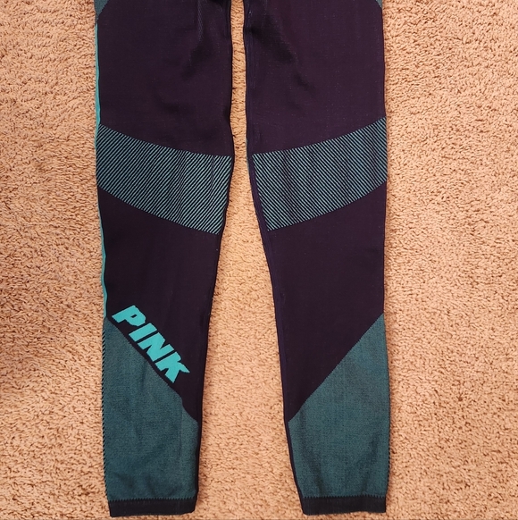 Victoria Secret Pink Cool & ComfyWomens Blue Seamless Leggings Size Small - Picture 6 of 6